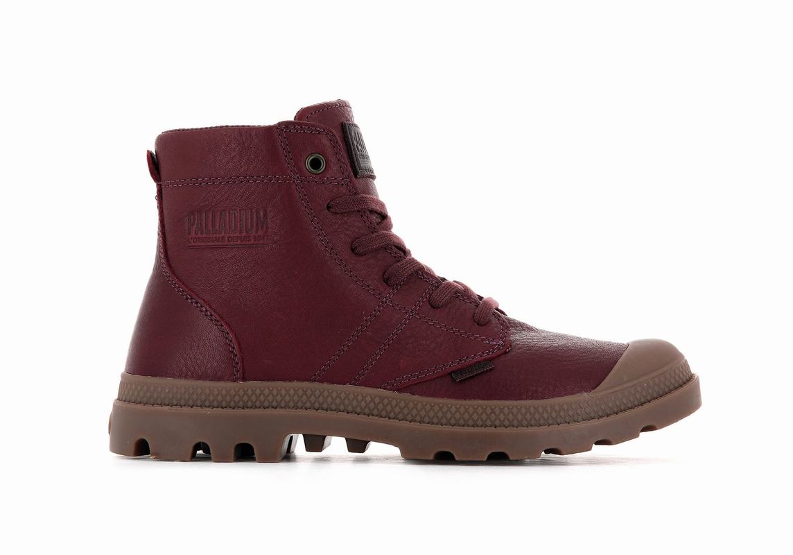 Botas Palladium Pallabrousse Leather Hombre - Rojas Oscuro ||GESC-64073||